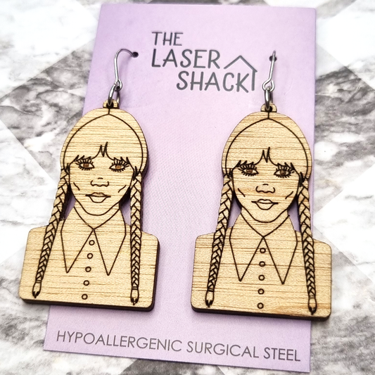 Wednesday Earrings Wood