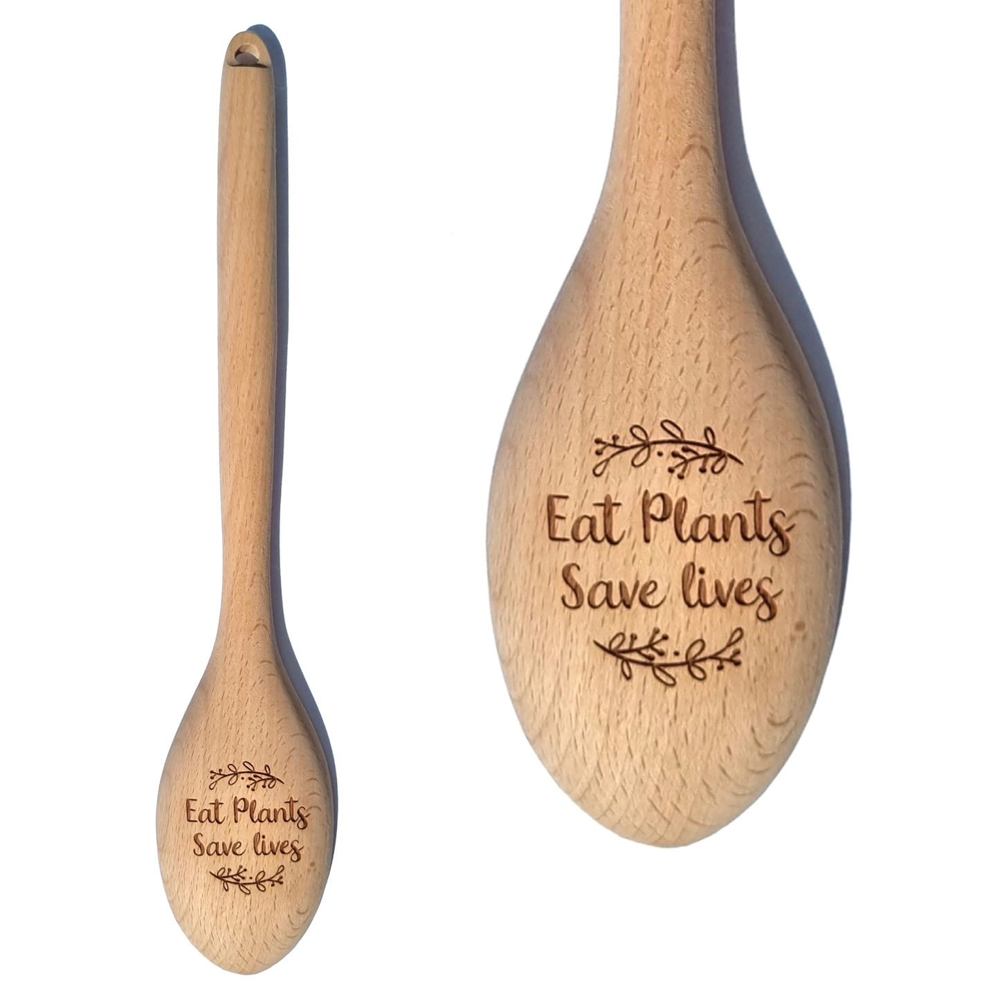 Spoon Engraved - Eat plants save Lives