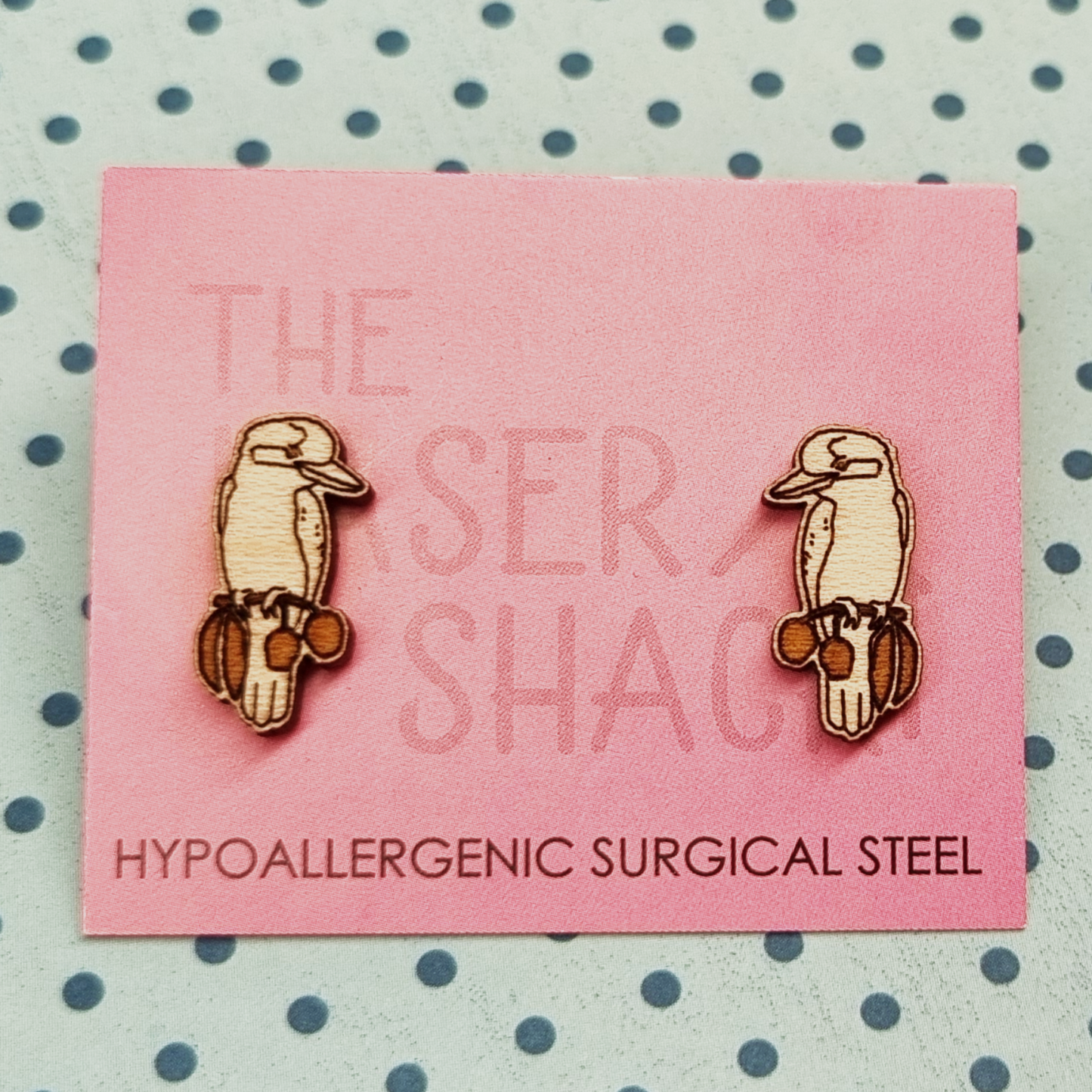 Kookaburra Studs Laser Cut Wood