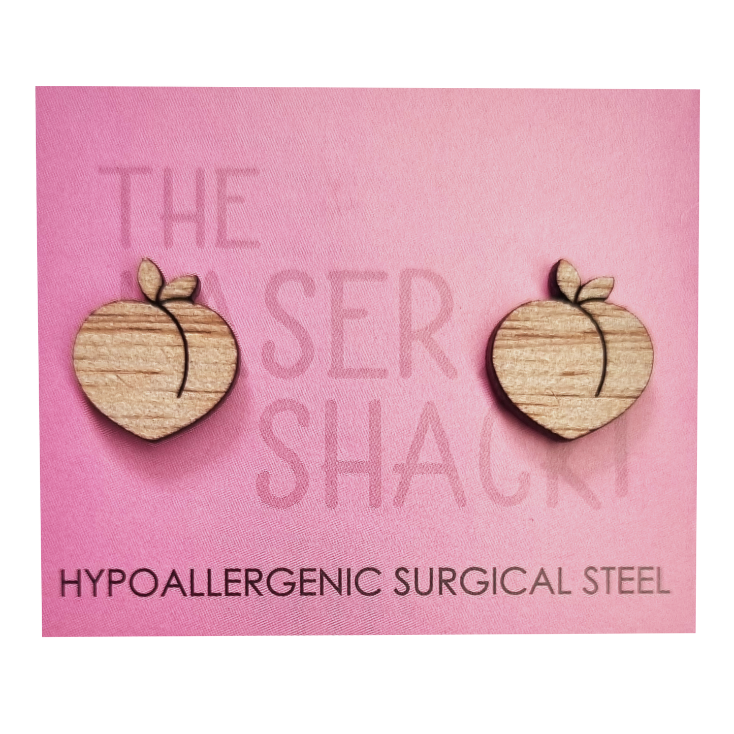 Peach Studs Laser Cut Wood