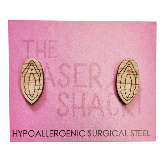 Vagina Studs Laser Cut Wood