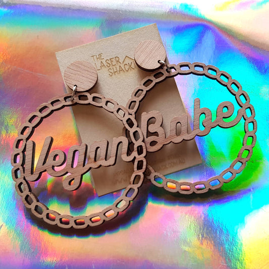 Earrings Vegan Babe - Wood