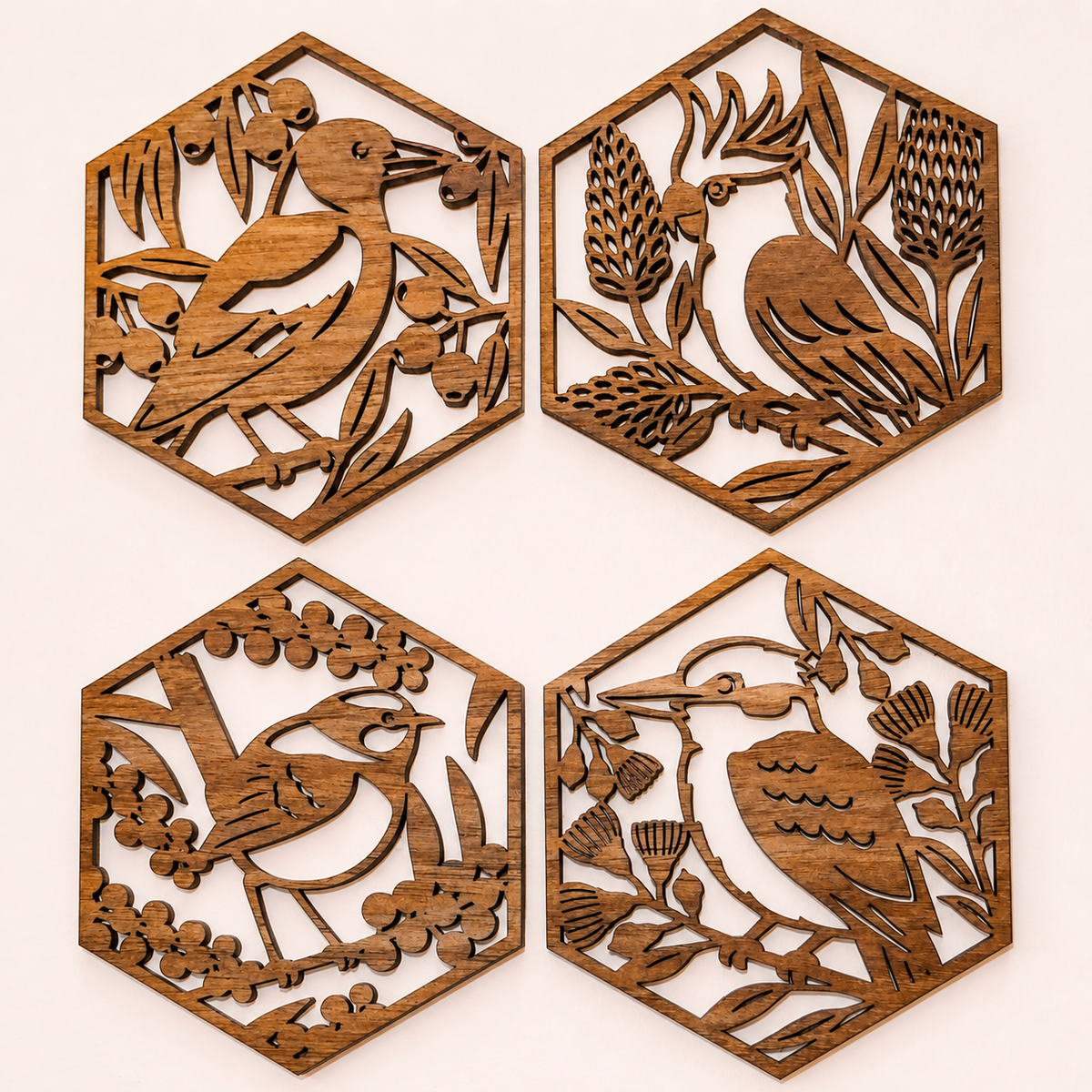 Aussie Flora & Fauna Coasters - set of 4
