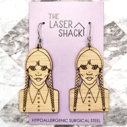 Wednesday Earrings Wood