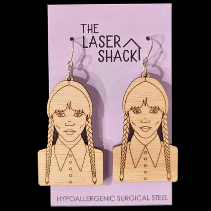 Wednesday Earrings Wood