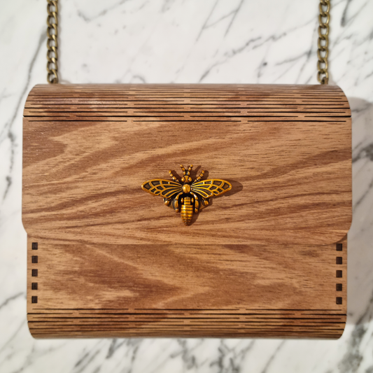 Wooden Handbag Bee