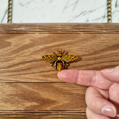 Wooden Handbag Bee