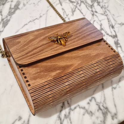 Wooden Handbag Bee