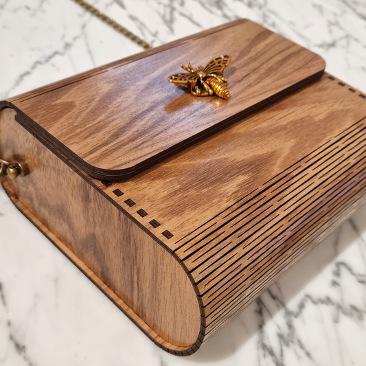 Wooden Handbag Bee