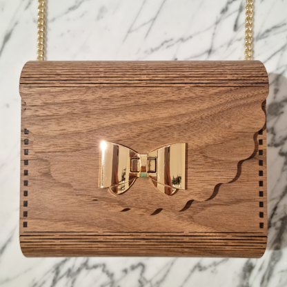 Wooden Handbag Bow