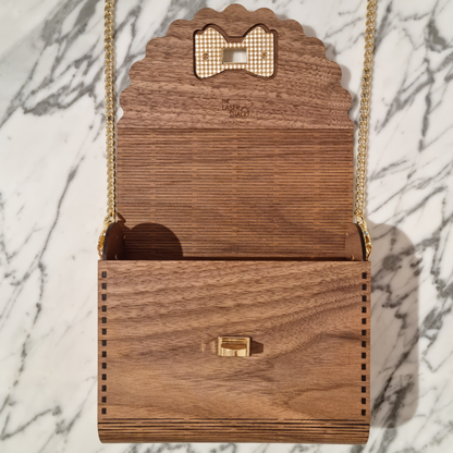Wooden Handbag Bow