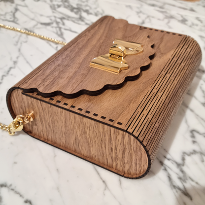 Wooden Handbag Bow