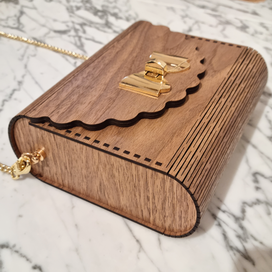 Wooden Handbag Bow