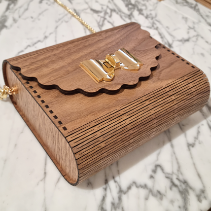Wooden Handbag Bow