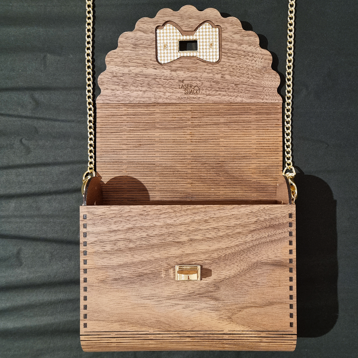 Wooden Handbag Bow