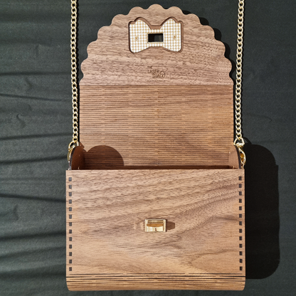 Wooden Handbag Bow