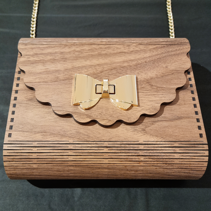 Wooden Handbag Bow