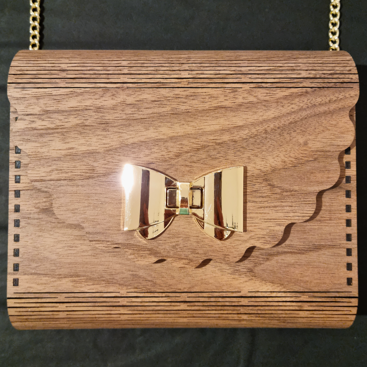 Wooden Handbag Bow
