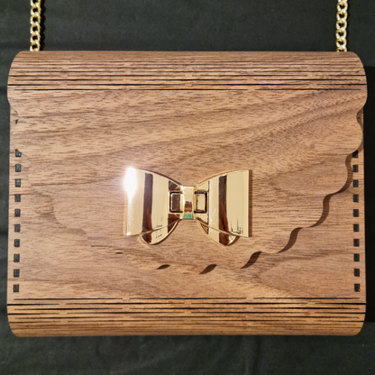 Wooden Handbag Bow