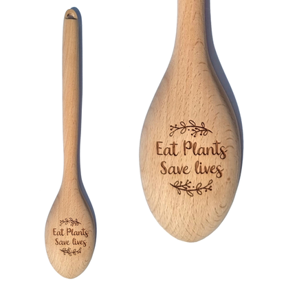 Eat plants save Lives Spoon Engraved