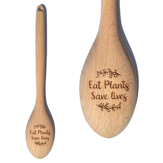 Spoon Engraved - Eat plants save Lives