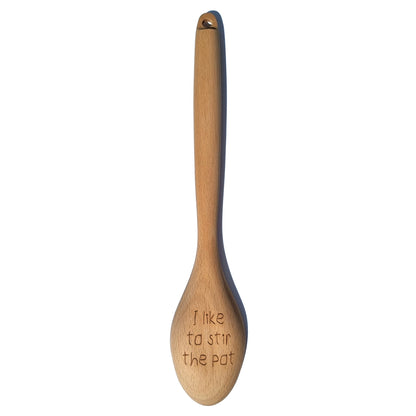 I like to stir the pot Spoon Engraved