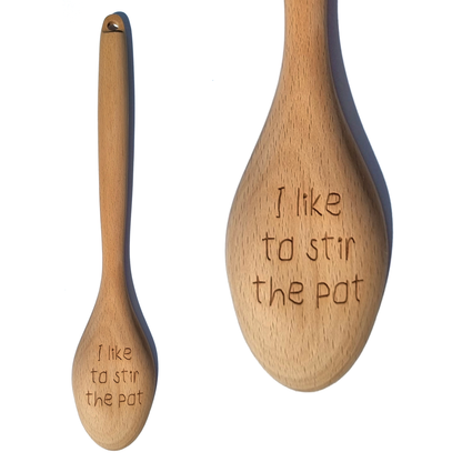 I like to stir the pot Spoon Engraved