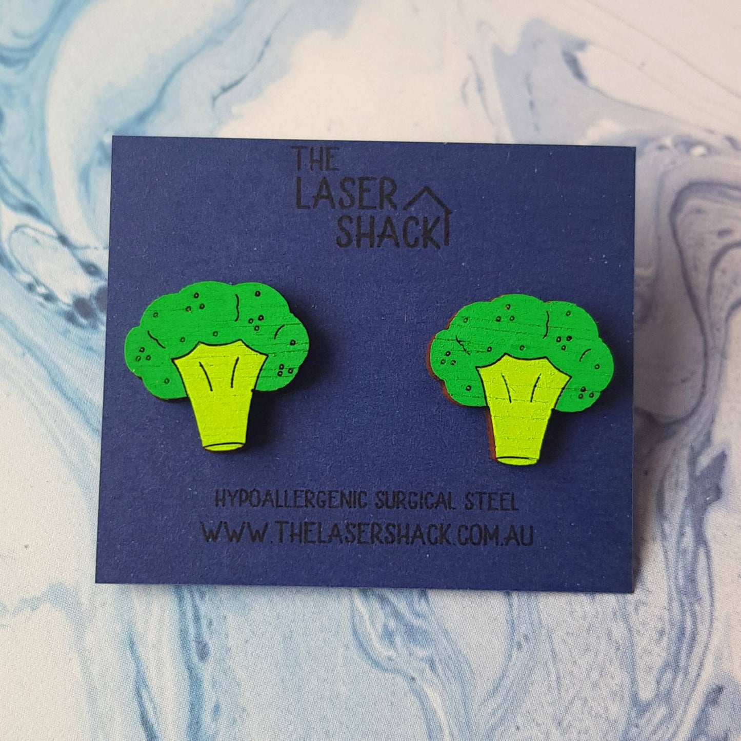 Studs Broccoli - Hand-Painted Wood
