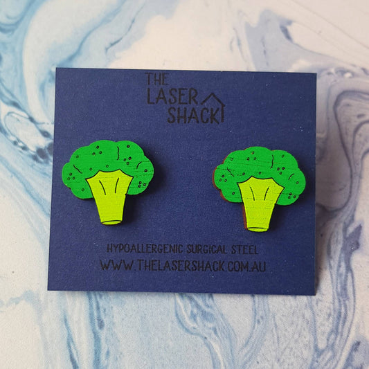 Studs Broccoli - Hand-Painted Wood