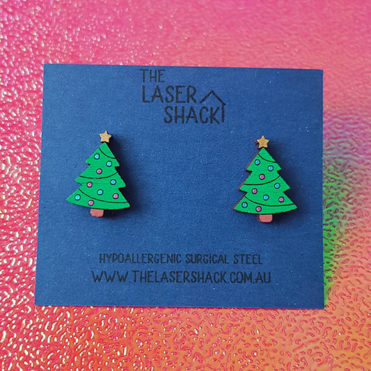 Studs Christmas Tree - Hand-Painted Wood