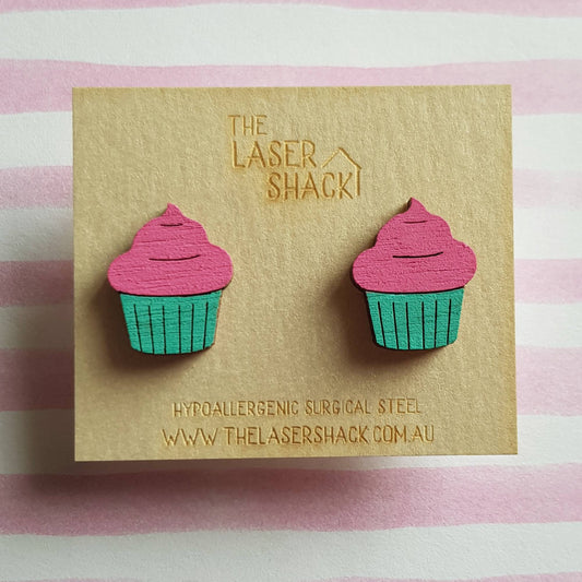 Studs Cupcake - Hand-Painted Wood