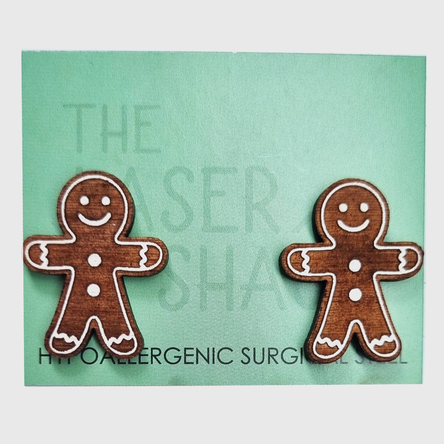 Studs Gingerbread Person - Hand-Painted Wood