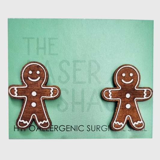 Studs Gingerbread Person - Hand-Painted Wood