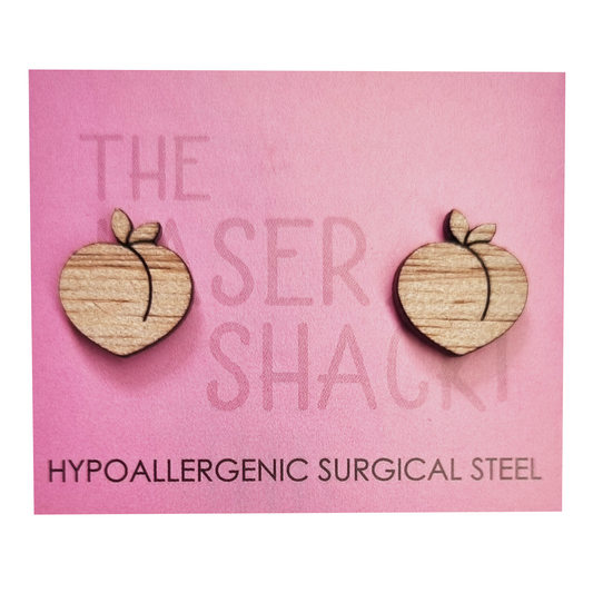 Peach Studs Laser Cut Wood