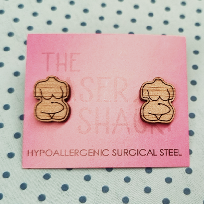 Woman Body Linedrawing Studs Laser Cut Wood