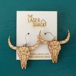 The Laser Shack Earrings GeoZoo Bullskull