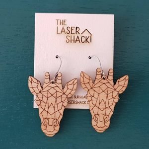 The Laser Shack Earrings GeoZoo Giraffe