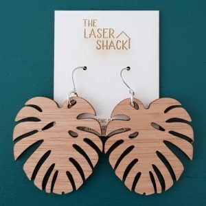 The Laser Shack - Earrings Monstera Leaf Large