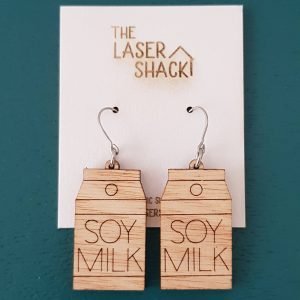 The Laser Shack Earrings Soy Milk