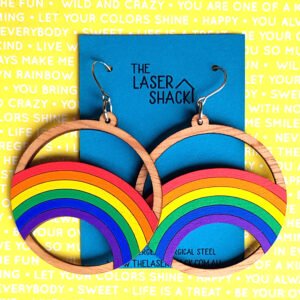 The Laser Shack Earrings Rainbow Hoop